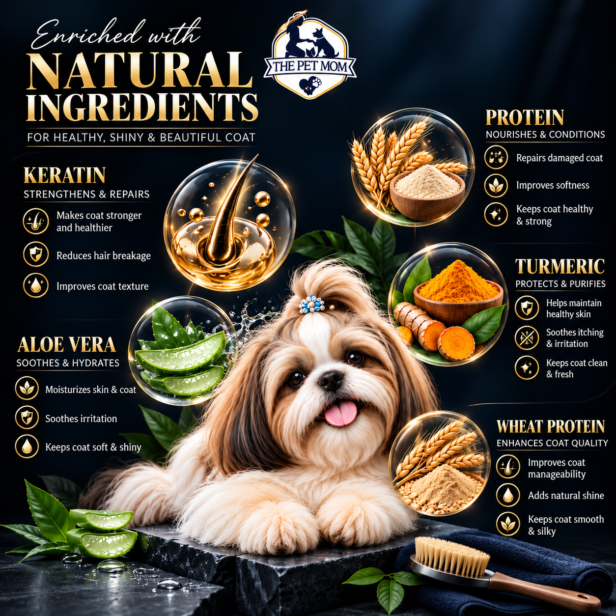 Keratin & Protein Hair Shampoo for Shih Tzu Dog - 200ml - Image 4