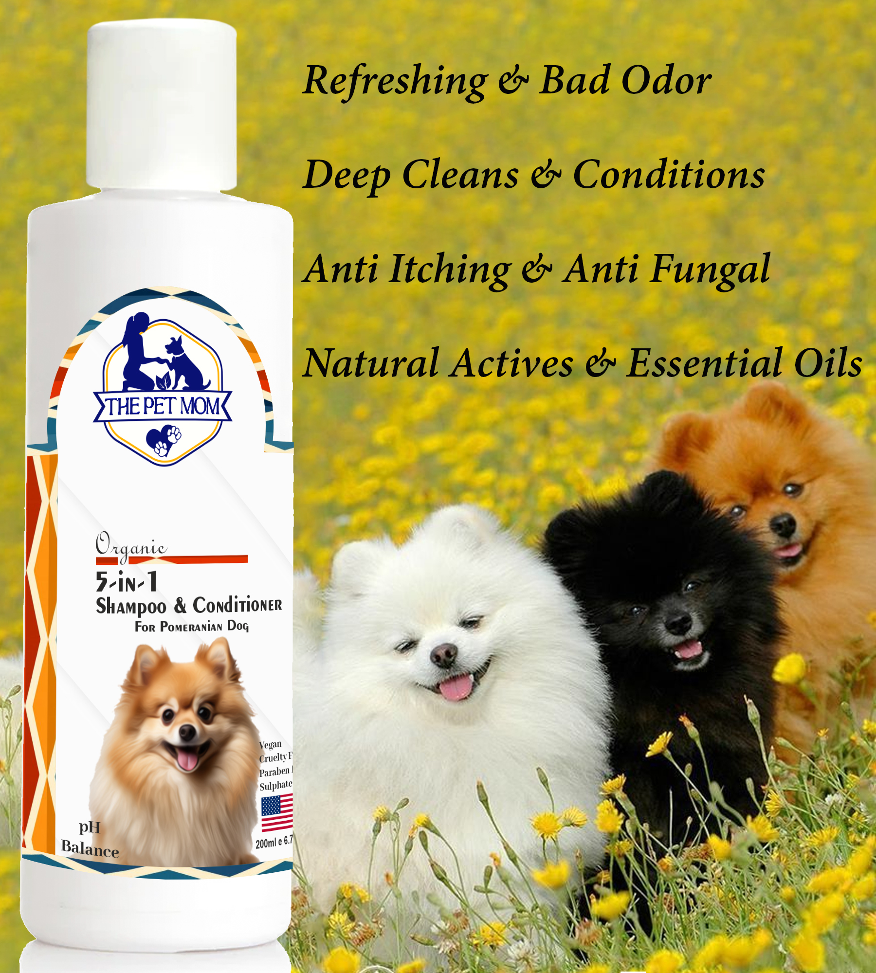 5 In 1 Shampoo & Conditioner For Pomeranian Dog - 200ml - Image 3