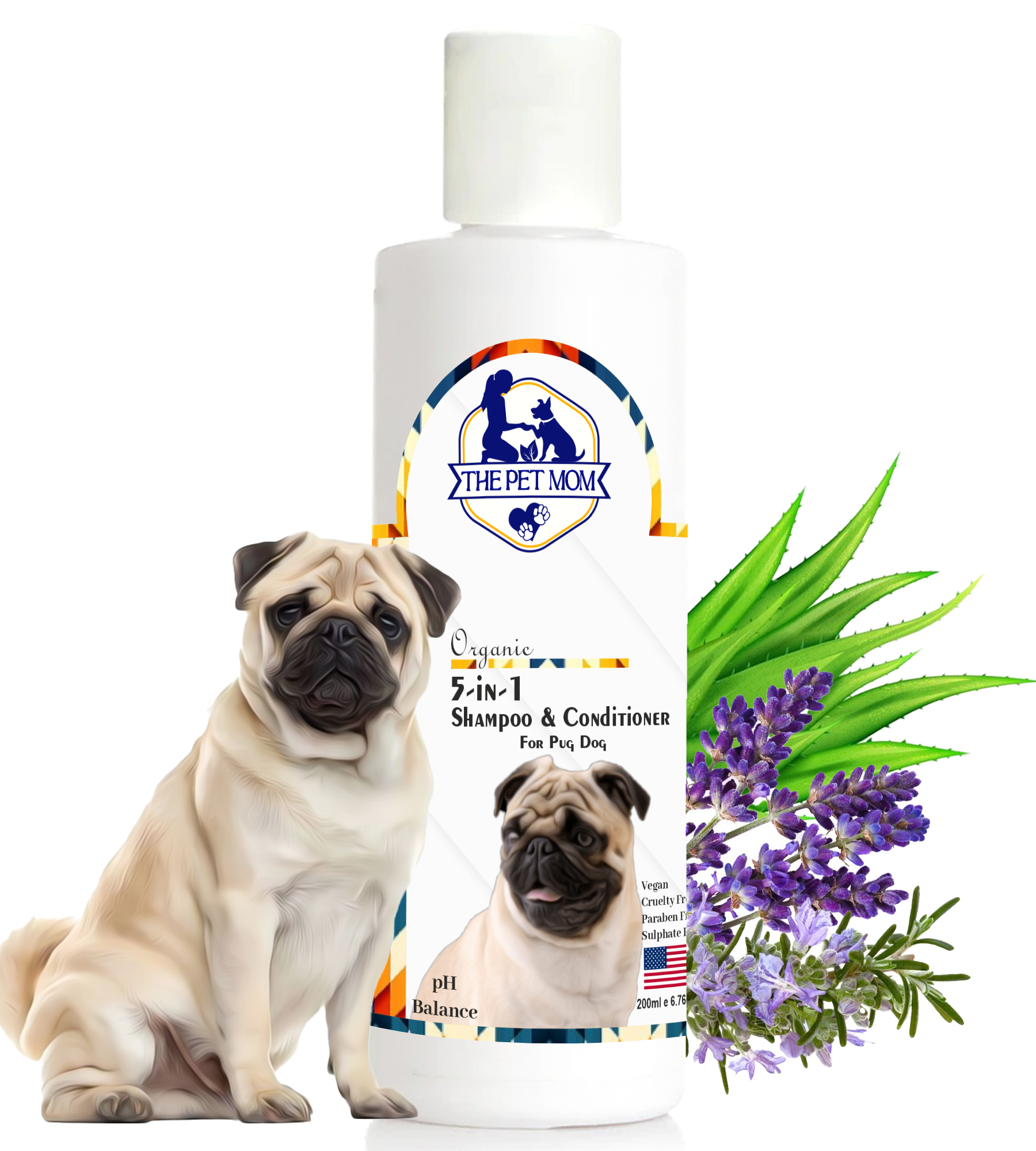 5 In 1 Shampoo & Conditioner For Pug Dog - 200ml