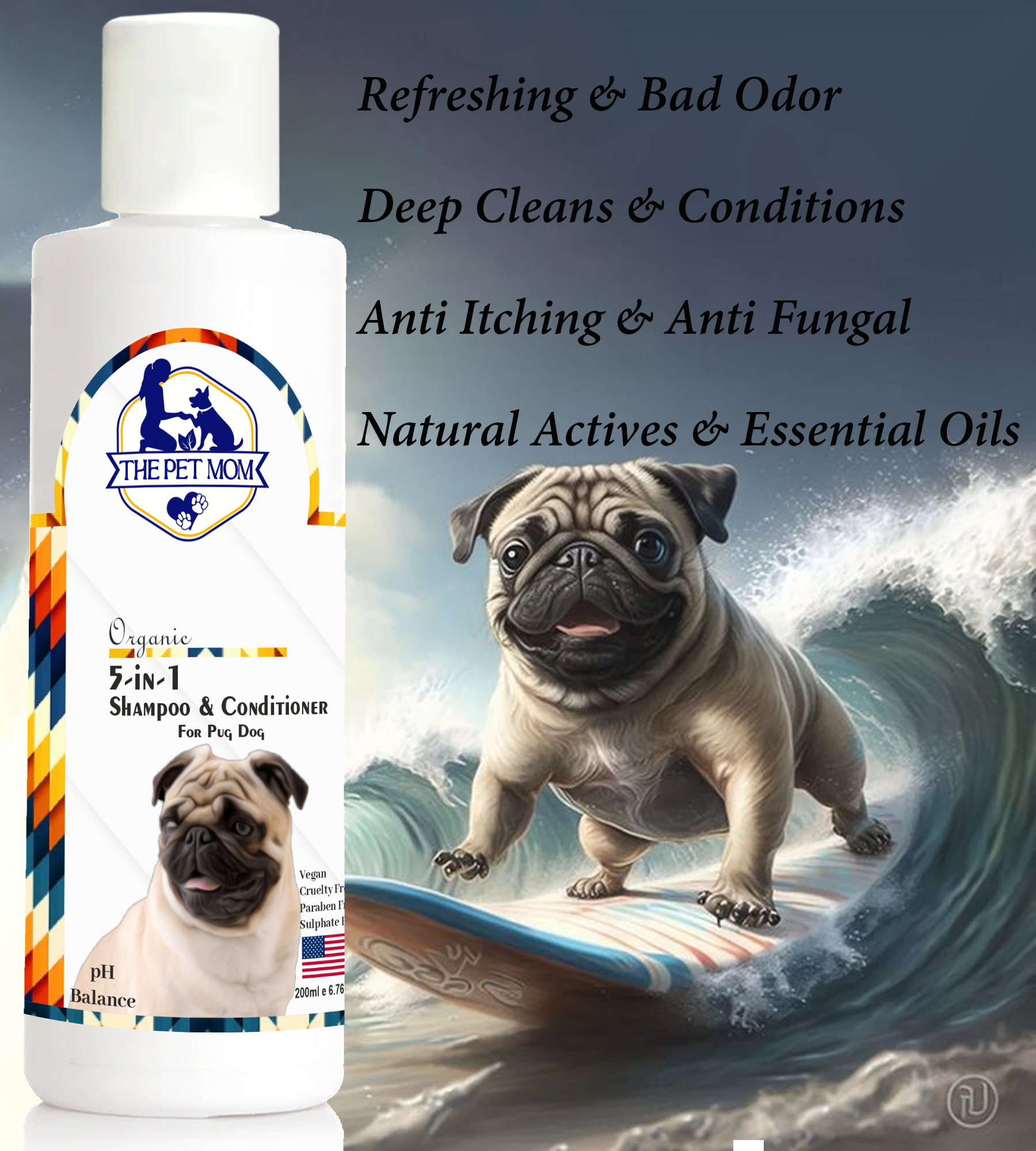 5 In 1 Shampoo & Conditioner For Pug Dog - 200ml - Image 3