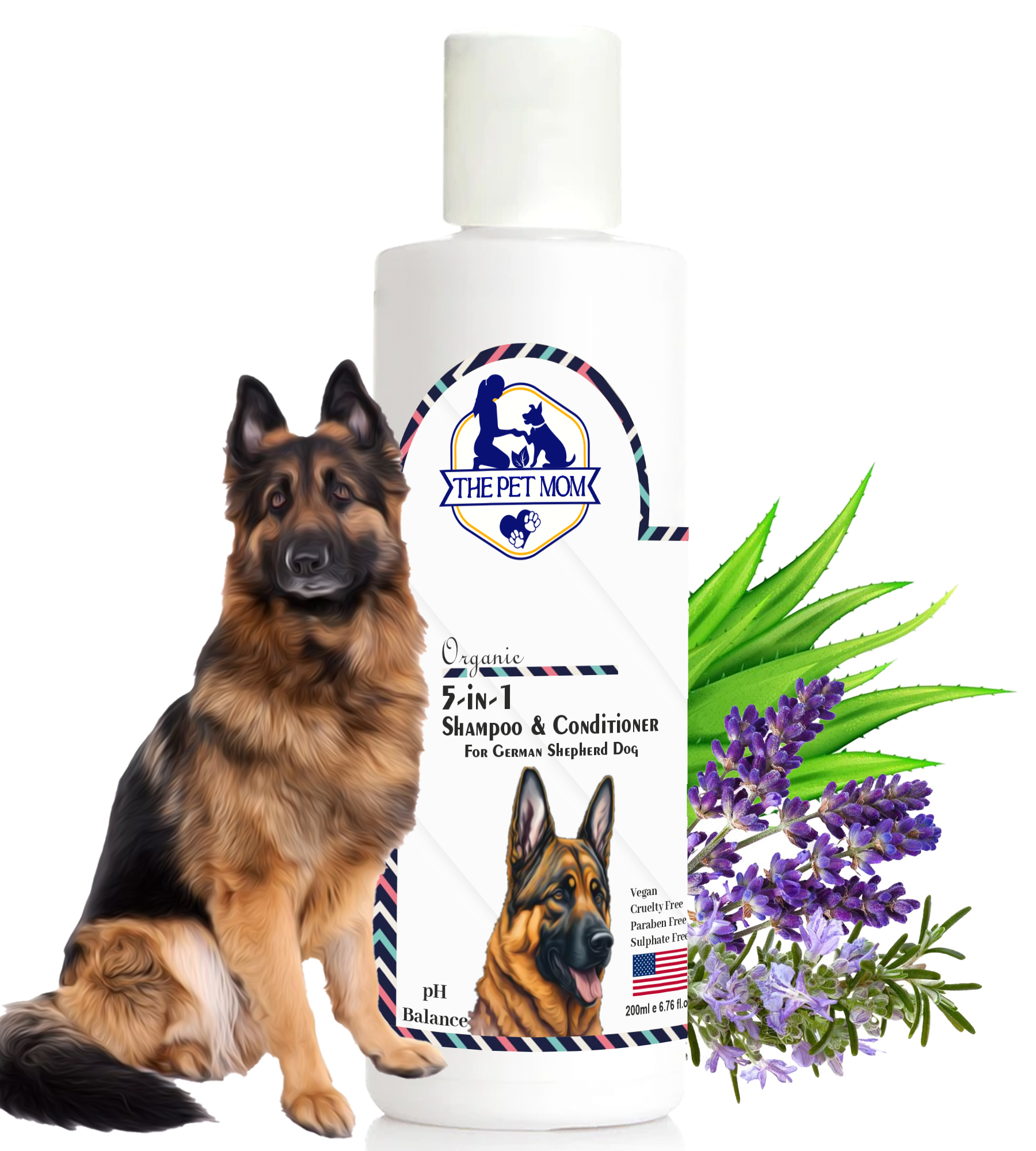 5 in 1 Shampoo & Conditioner for German Shepherd Dog - 200ml