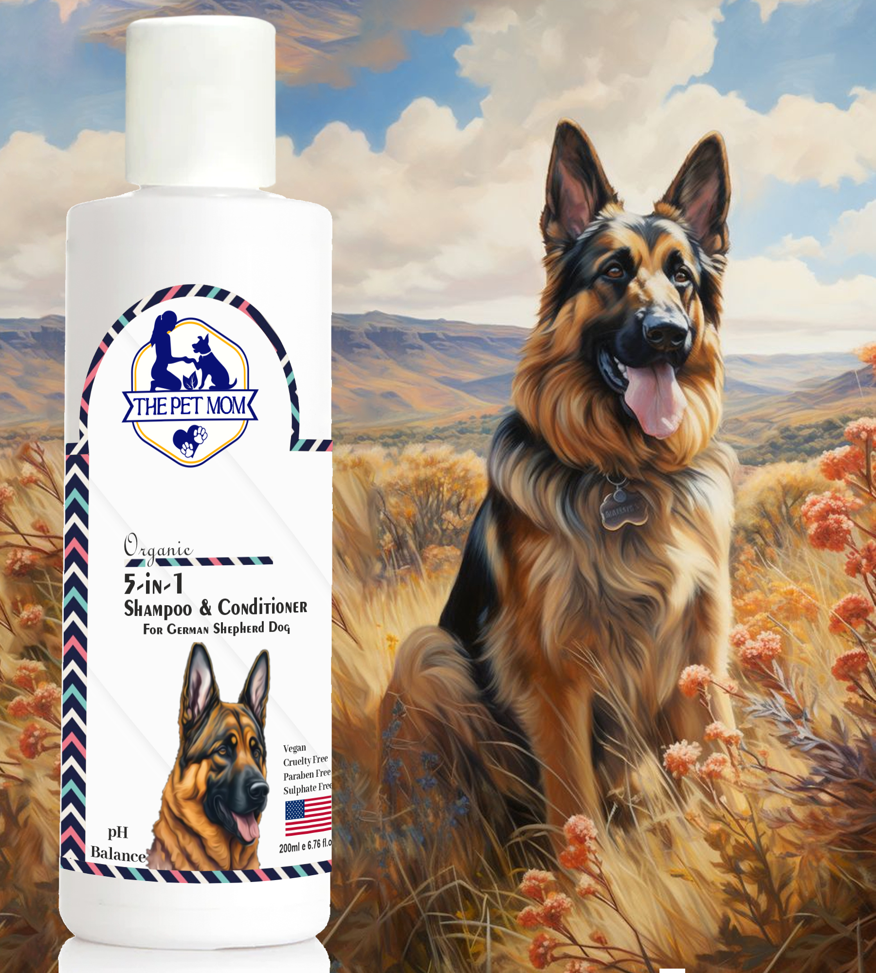 5 in 1 Shampoo & Conditioner for German Shepherd Dog - 200ml - Image 2