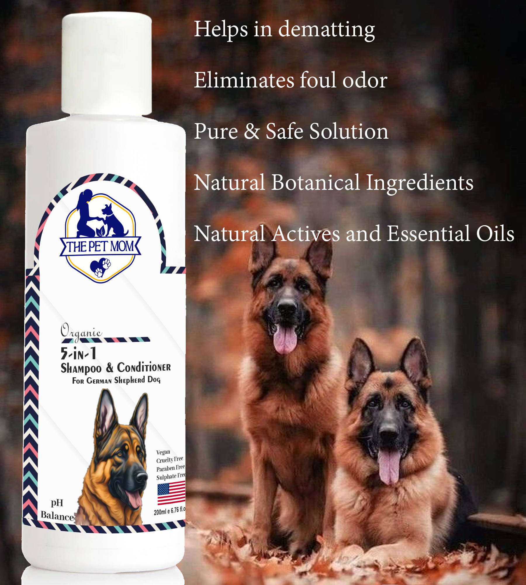 5 in 1 Shampoo & Conditioner for German Shepherd Dog - 200ml - Image 4