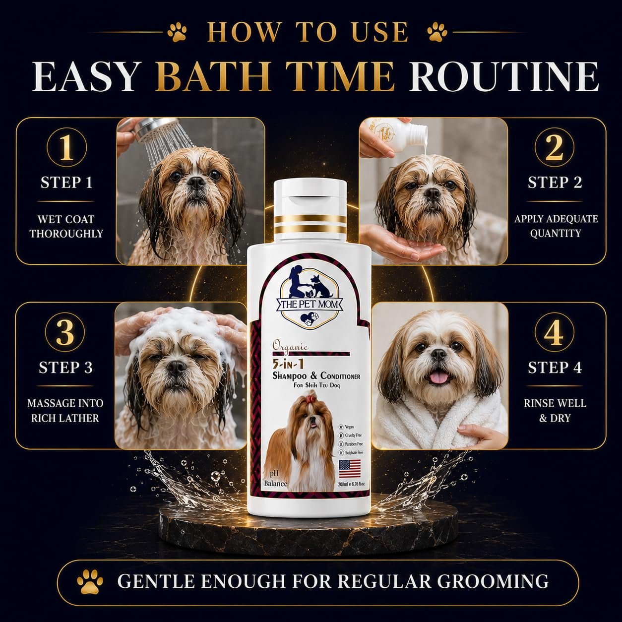 5 In 1 Shampoo & Conditioner For Shih Tzu Dog - 200ml - Image 9