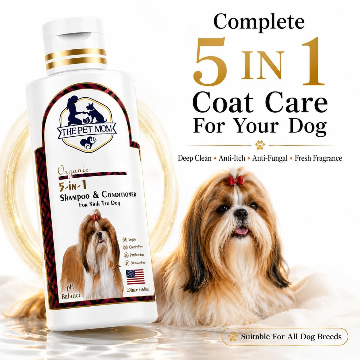 5 In 1 Shampoo & Conditioner For Shih Tzu Dog - 200ml - Image 6