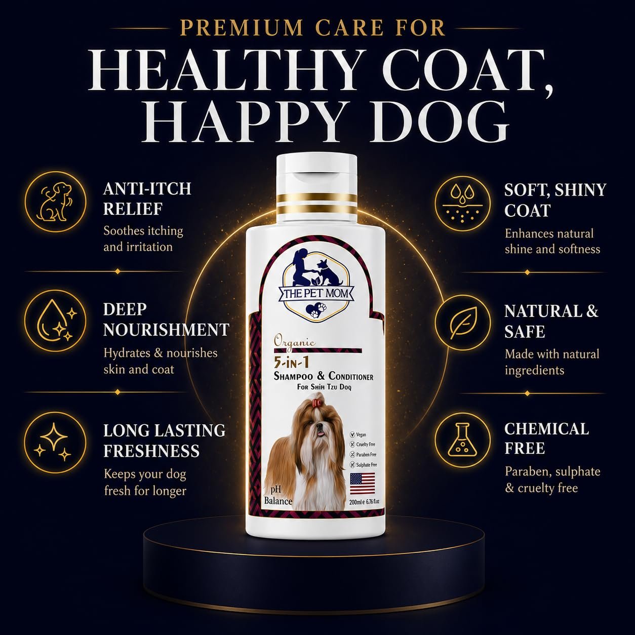 5 In 1 Shampoo & Conditioner For Shih Tzu Dog - 200ml - Image 5