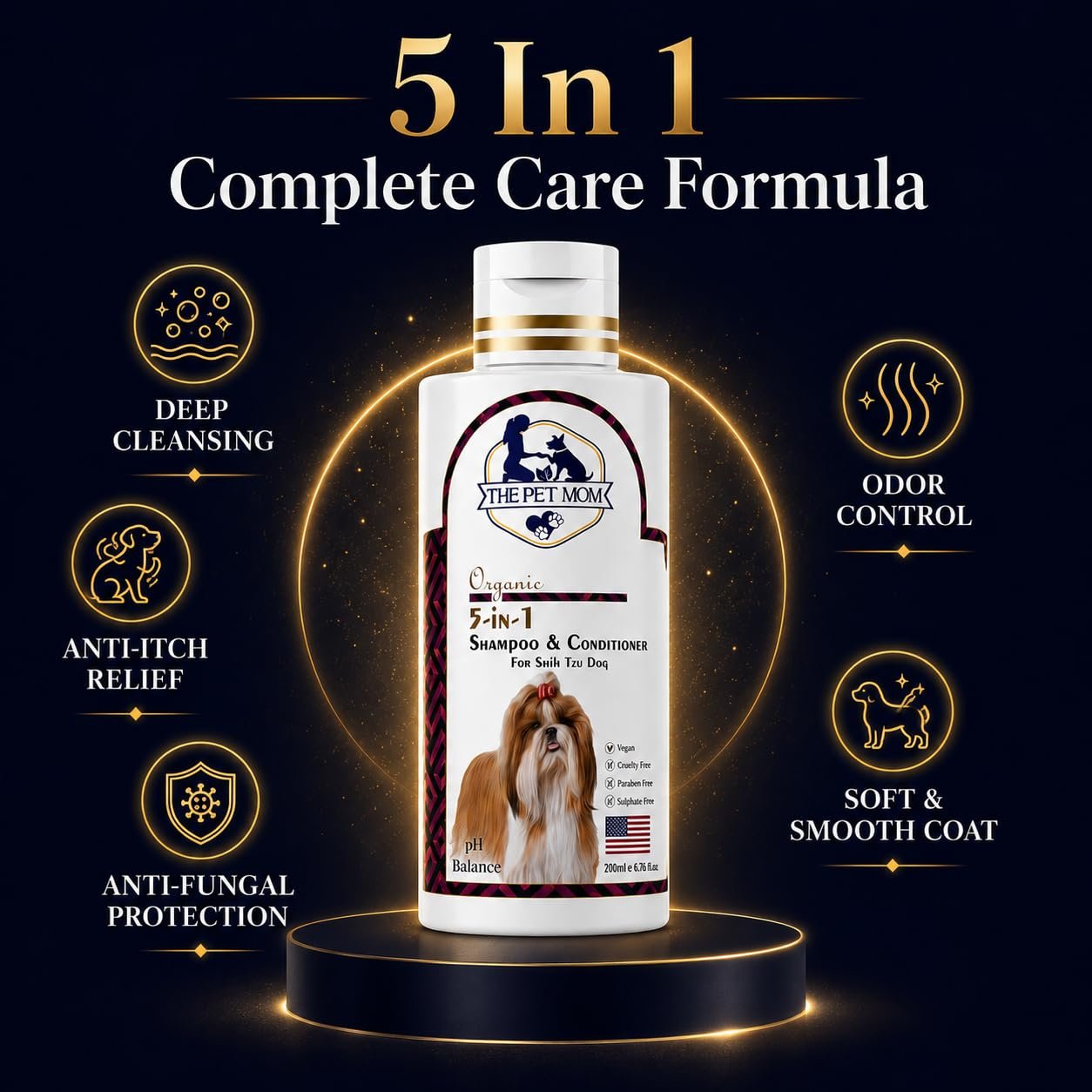 5 In 1 Shampoo & Conditioner For Shih Tzu Dog - 200ml - Image 2