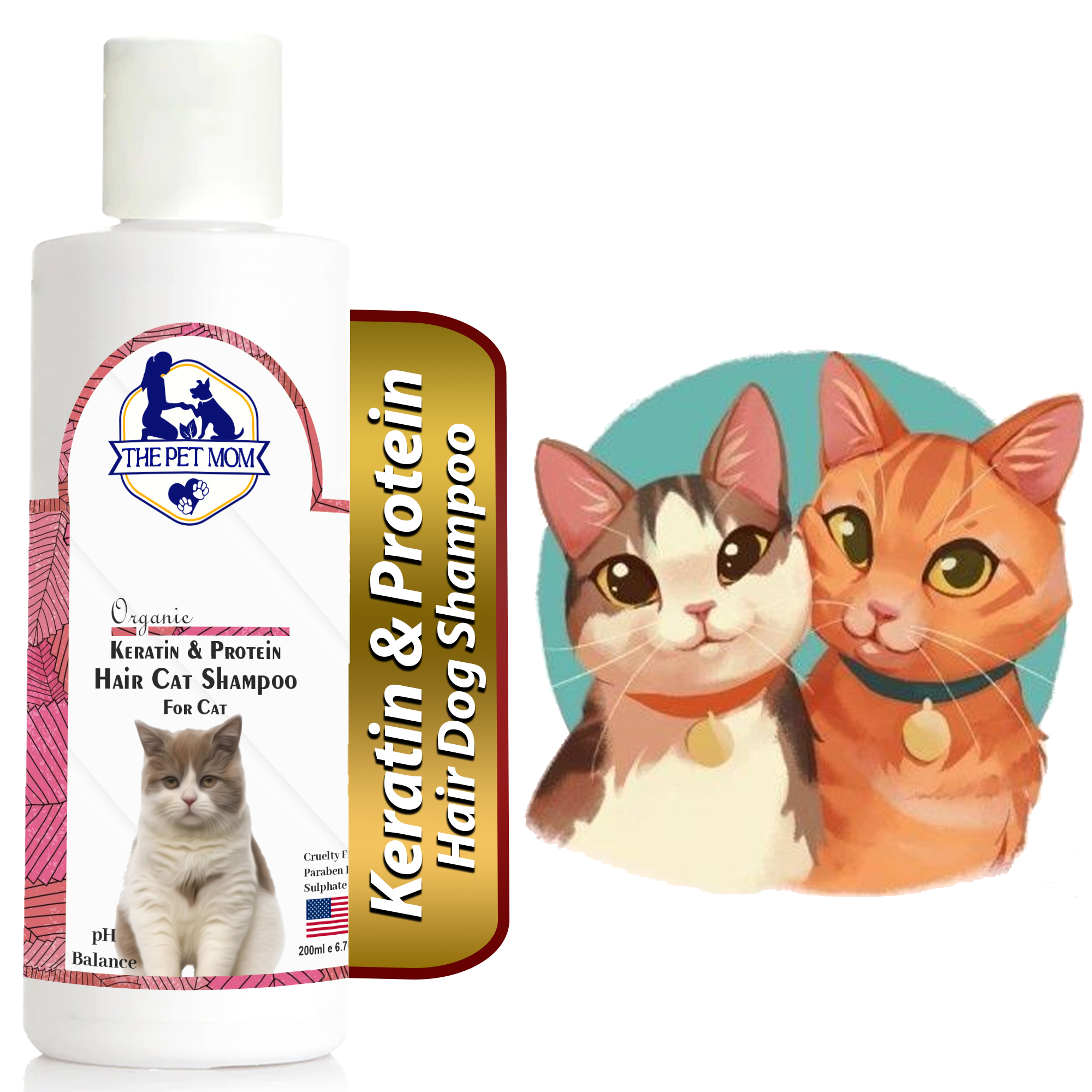 Keratin & Protein Hair Cat Shampoo - 200ml - Image 3