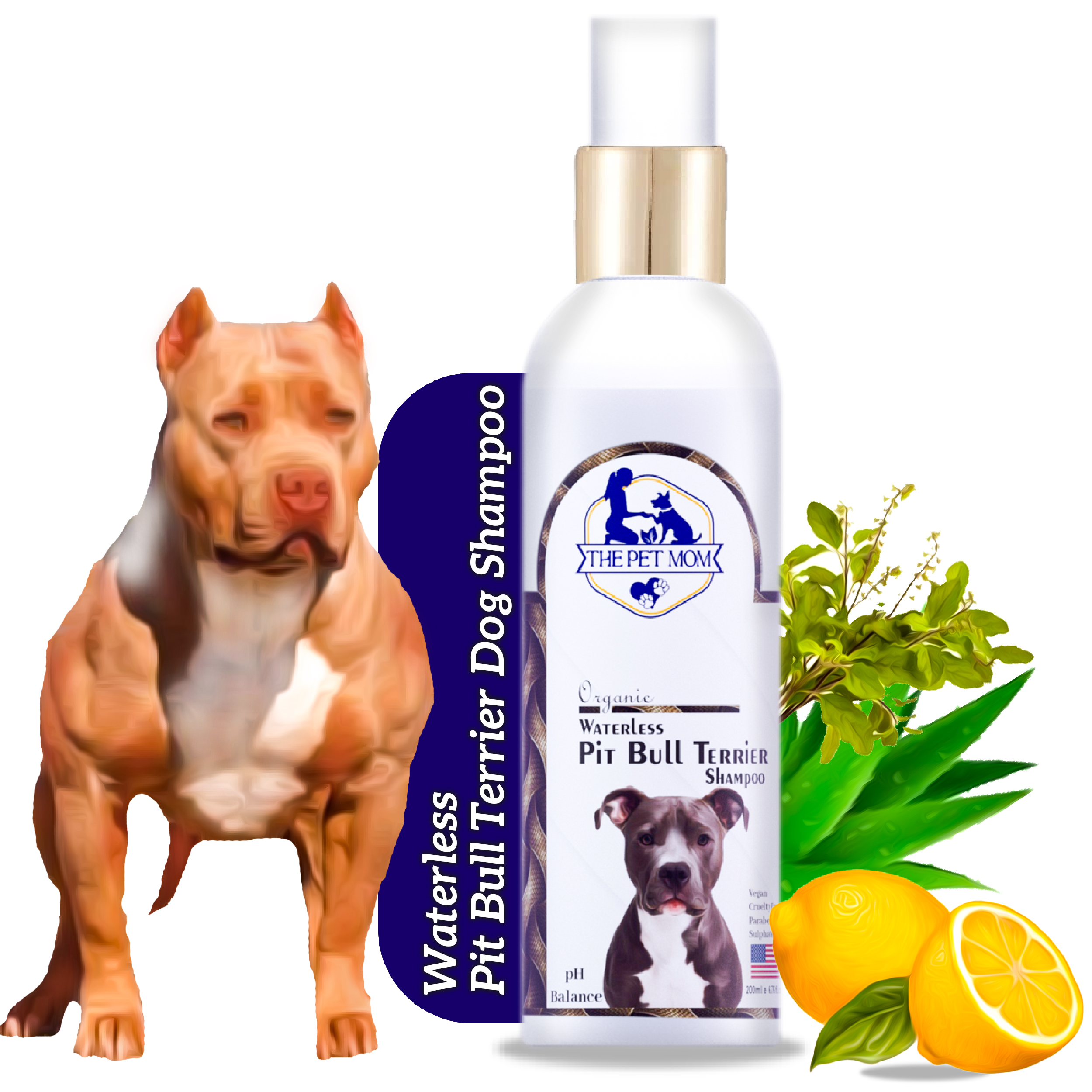 Waterless Pitbull Terrier Dog Shampoo - 200ml