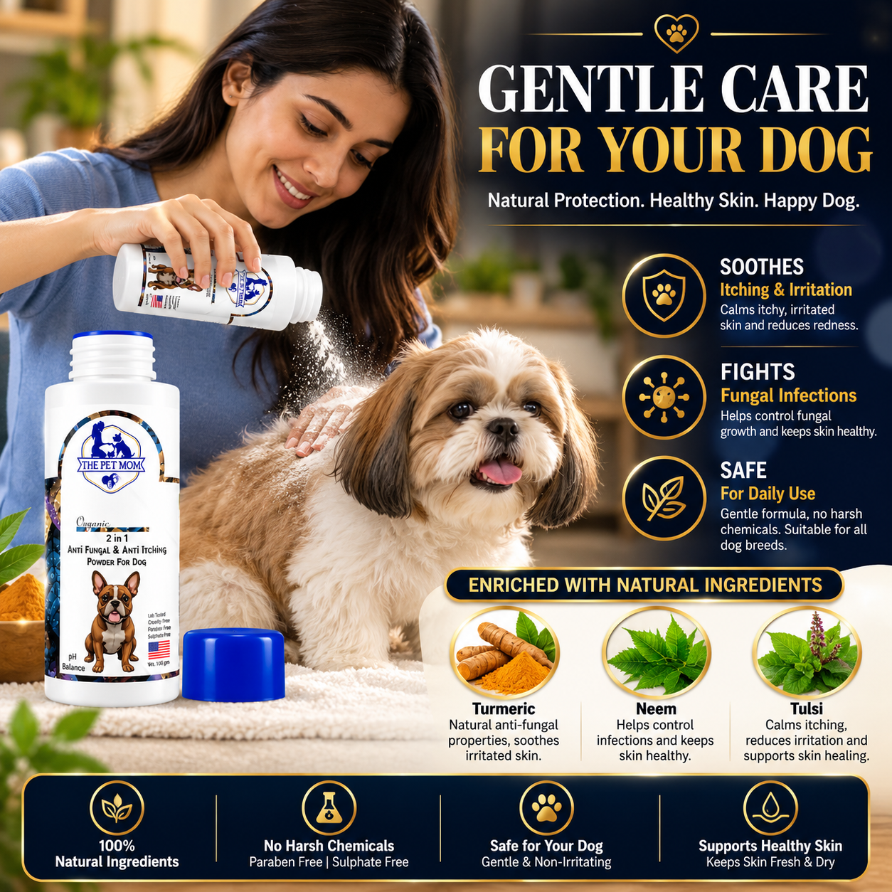2-in-1 Anti Fungal & Anti Itching Powder Dog - 100gm - Image 5