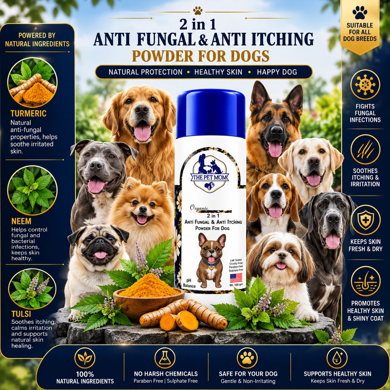 2-in-1 Anti Fungal & Anti Itching Powder Dog - 100gm - Image 4