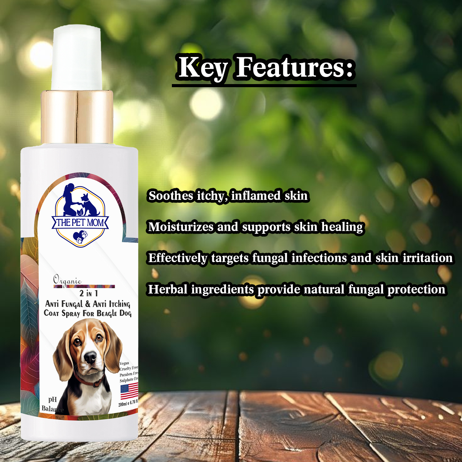 2-in-1 Anti Fungal & Anti Itching Coat Spray For Beagle Dog - 200ml - Image 4