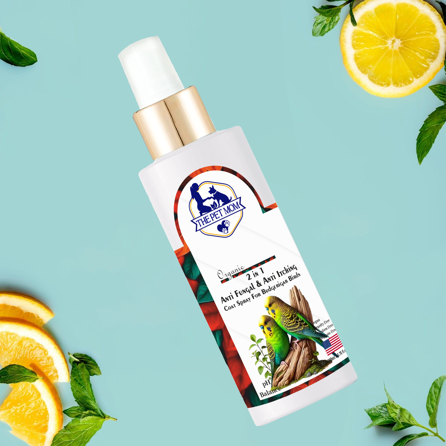 2-in-1 Anti Fungal & Anti Itching Coat Spray For Budgerigar Birds - 200ml - Image 3