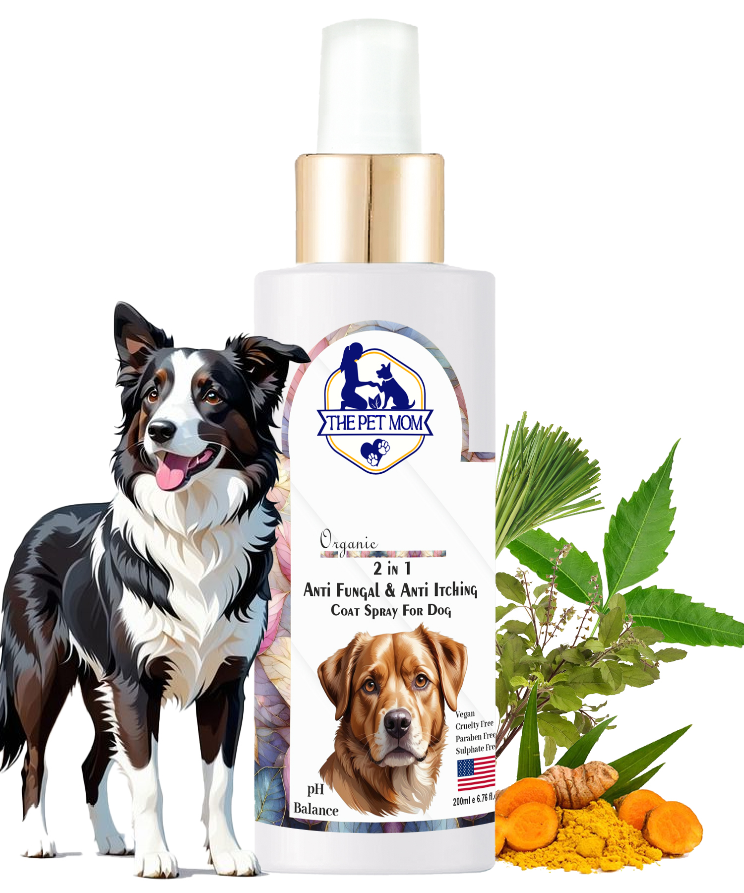 2-in-1 Anti Fungal & Anti Itching Coat Spray For Dog - 200ml