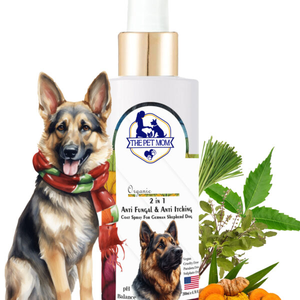 2-in-1 Anti Fungal & Anti Itching Coat Spray For German Shepherd Dog - 200ml