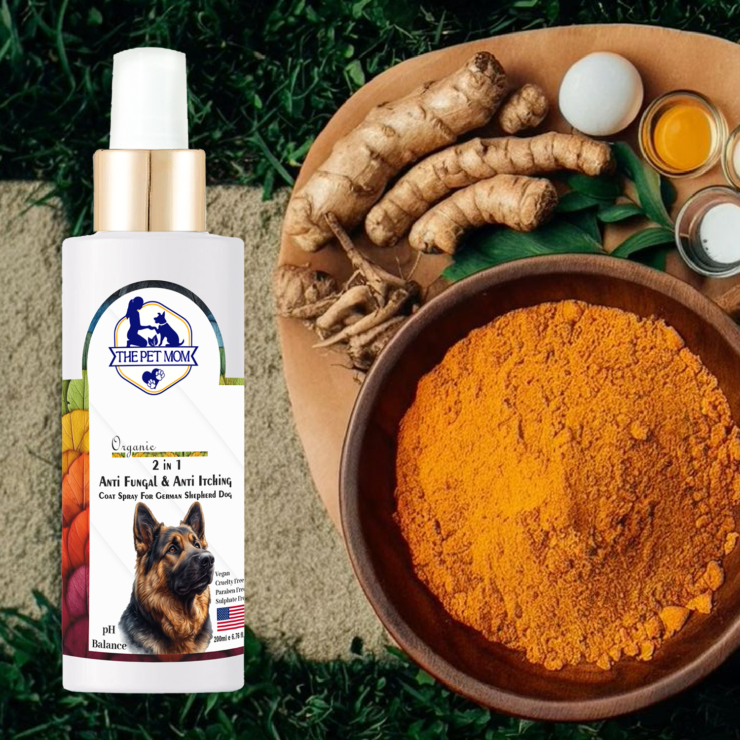 2-in-1 Anti Fungal & Anti Itching Coat Spray For German Shepherd Dog - 200ml - Image 3