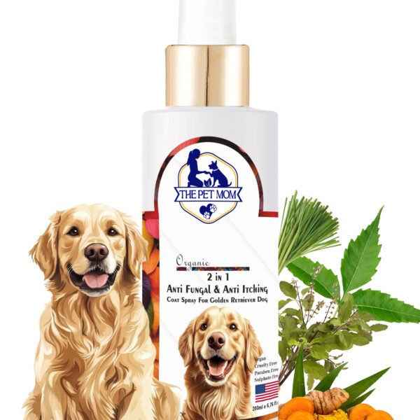 2-in-1 Anti Fungal & Anti Itching Coat Spray For Golden Retriever Dog - 200ml