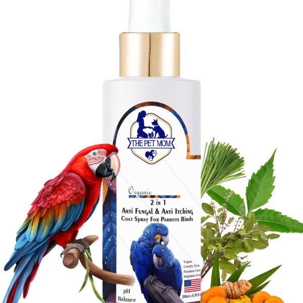 2-in-1 Anti Fungal & Anti Itching Coat Spray For Parrots Birds - 200ml