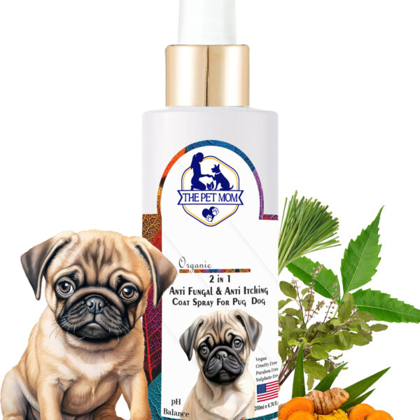 2-in-1 Anti Fungal & Anti Itching Coat Spray For Pug Dog - 200ml
