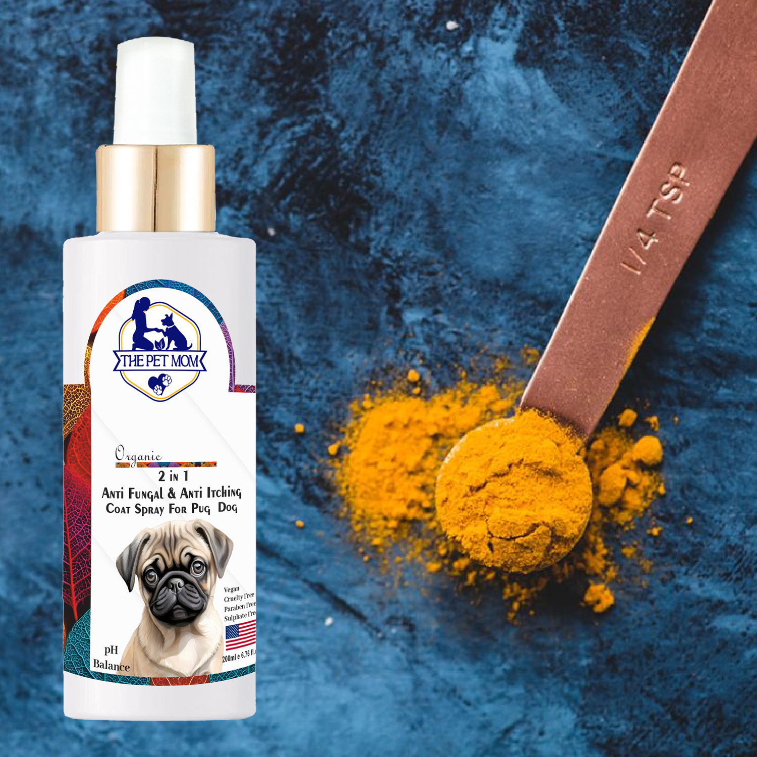 2-in-1 Anti Fungal & Anti Itching Coat Spray For Pug Dog - 200ml - Image 3