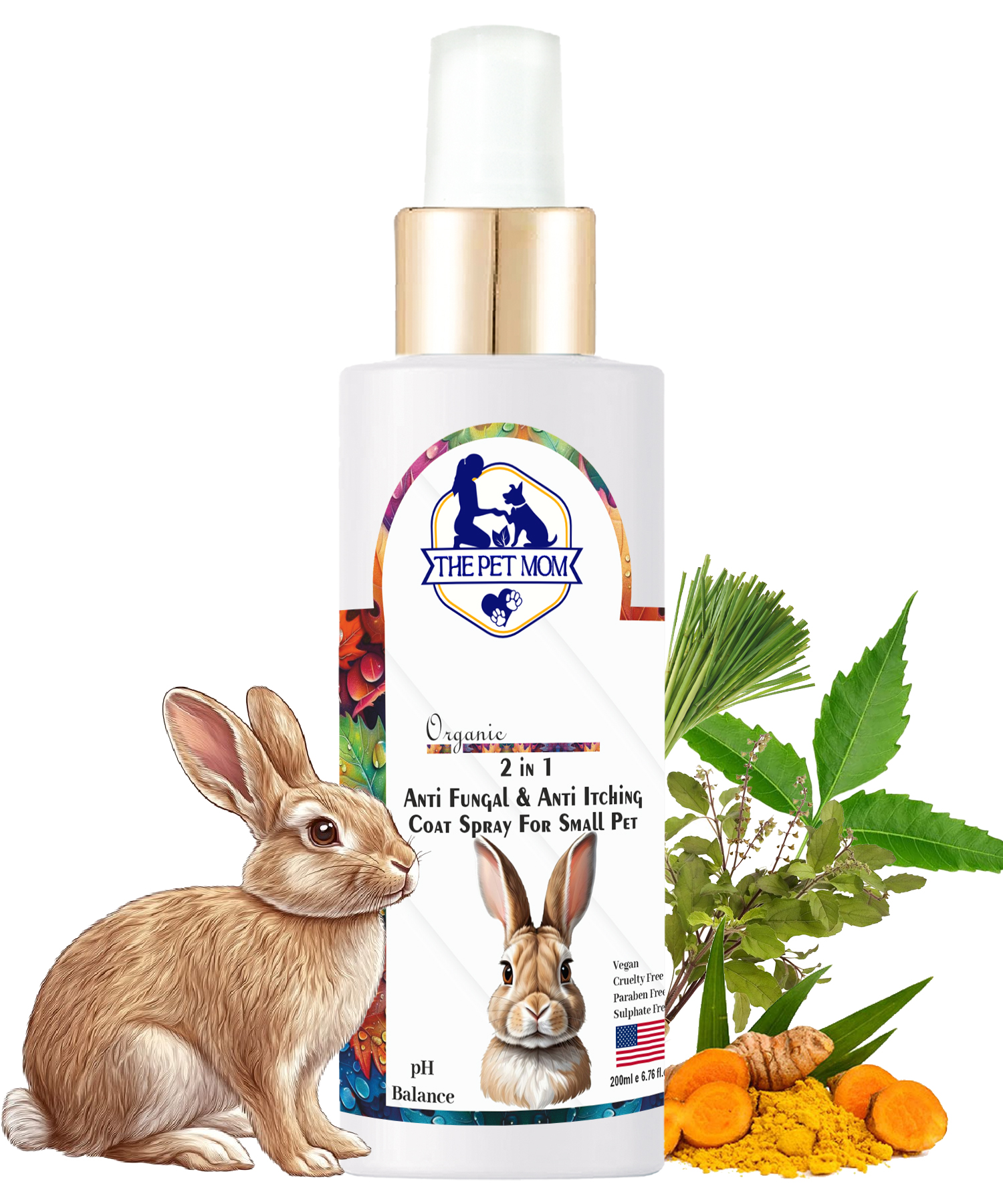 2-in-1 Anti Fungal & Anti Itching Coat Spray For Small Pet - 200ml
