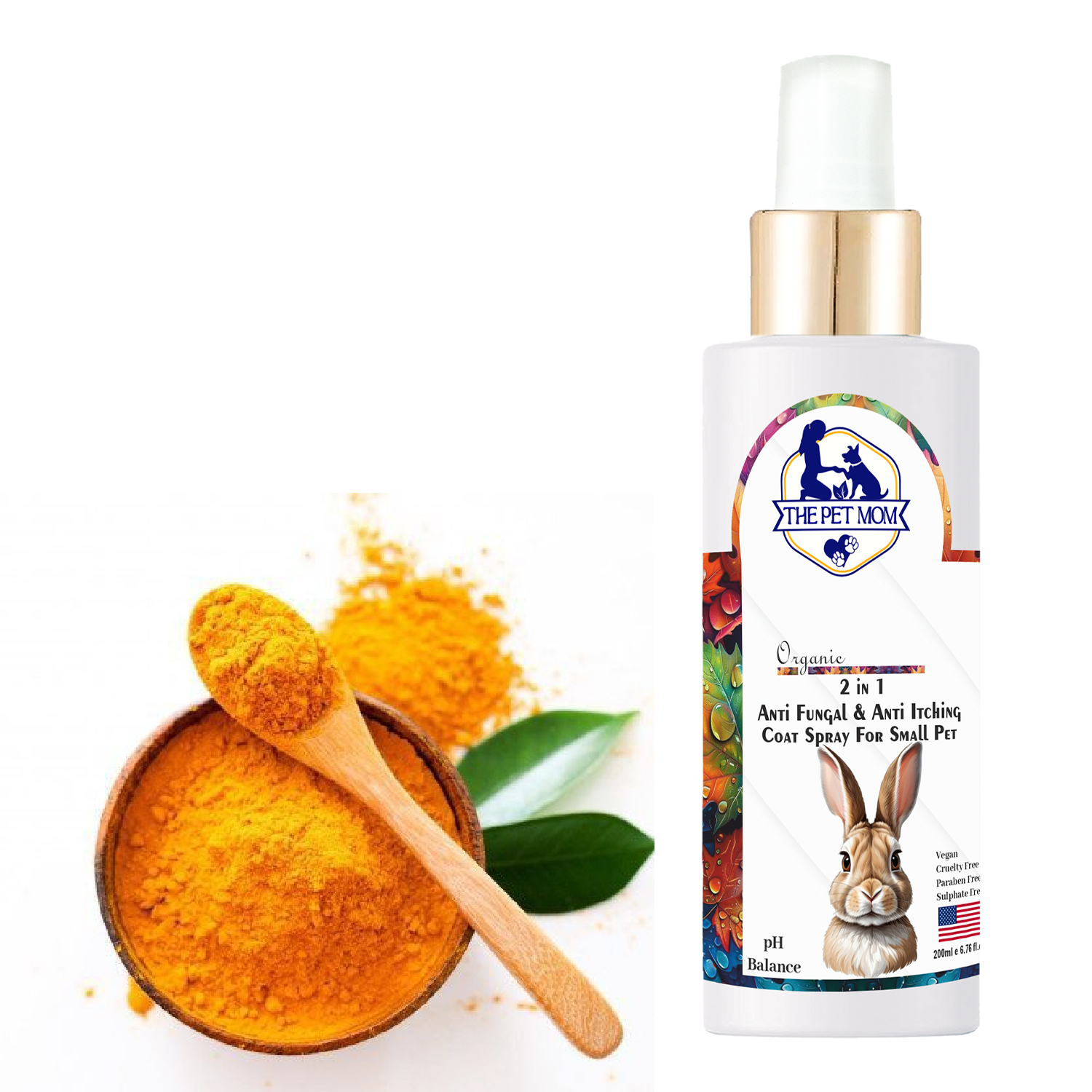 2-in-1 Anti Fungal & Anti Itching Coat Spray For Small Pet - 200ml - Image 3