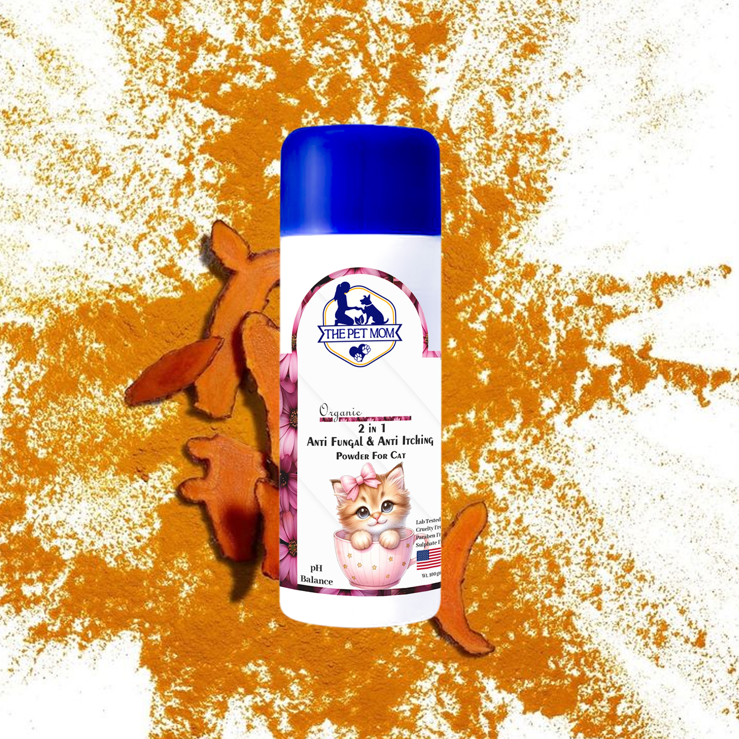 2-in-1 Anti Fungal & Anti Itching Powder For Cat - 100gm - Image 3