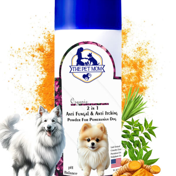 2-in-1 Anti Fungal & Anti Itching Powder For Pomeranian Dog - 100gm