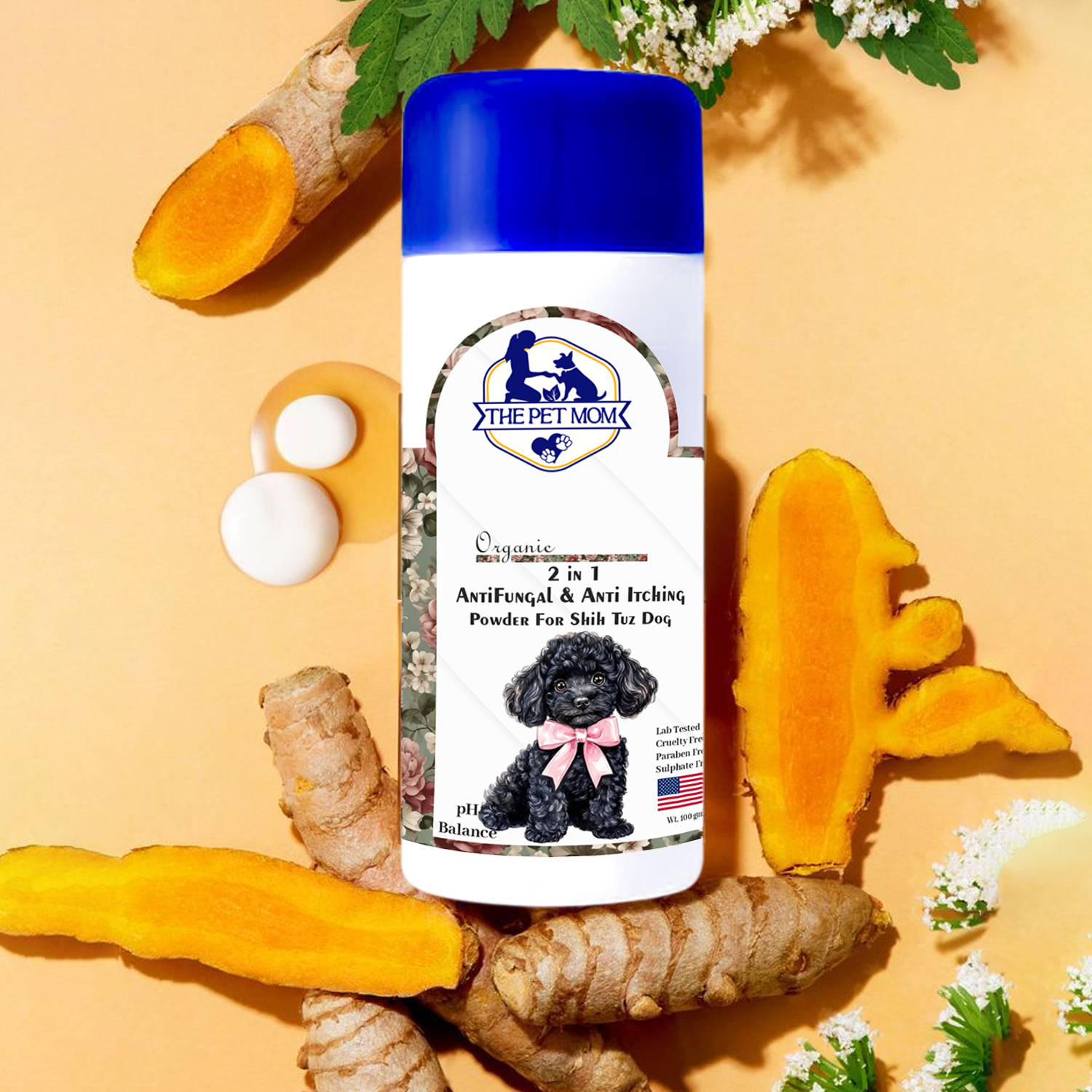 2-in-1 Anti Fungal & Anti Itching Powder For Shih Tzu Dog - 100gm - Image 3