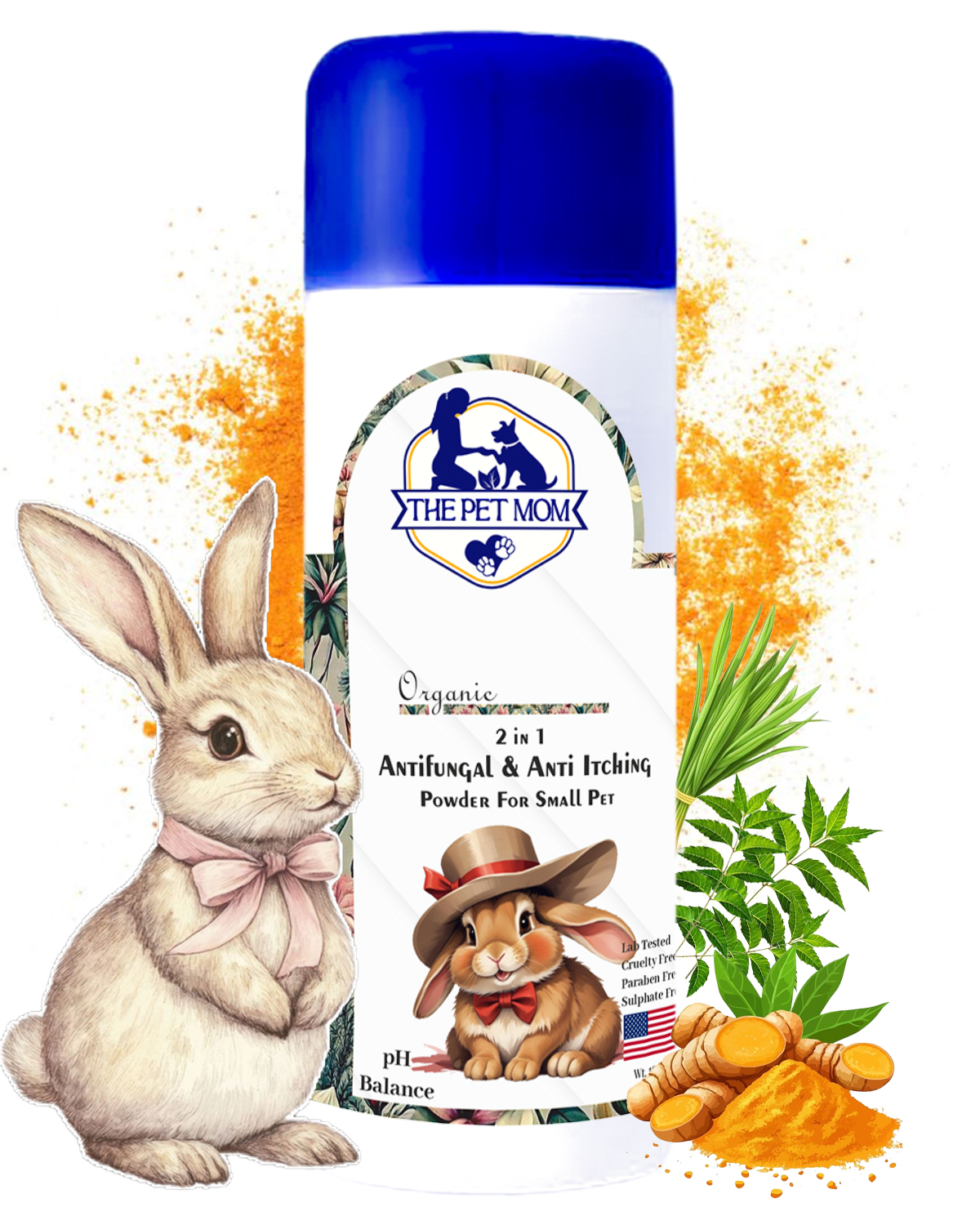 2-in-1 Anti Fungal & Anti Itching Powder For Small Pet - 100gm