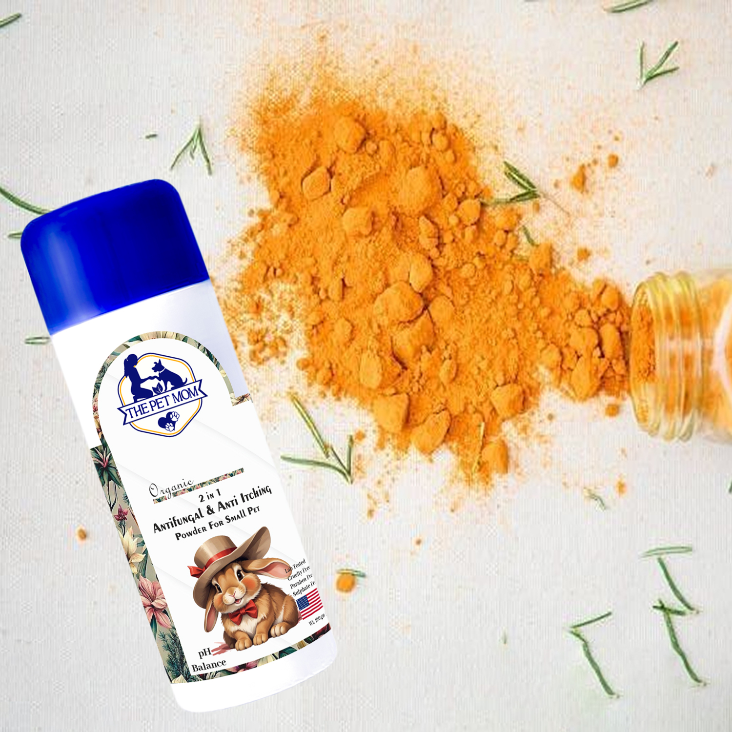 2-in-1 Anti Fungal & Anti Itching Powder For Small Pet - 100gm - Image 3