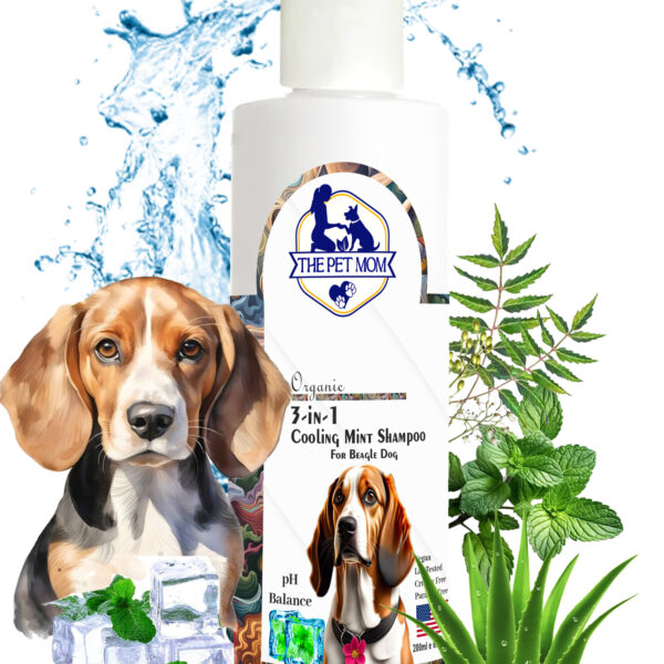 3 In 1 Cooling Mint Shampoo For Beagle Dog - 200ml