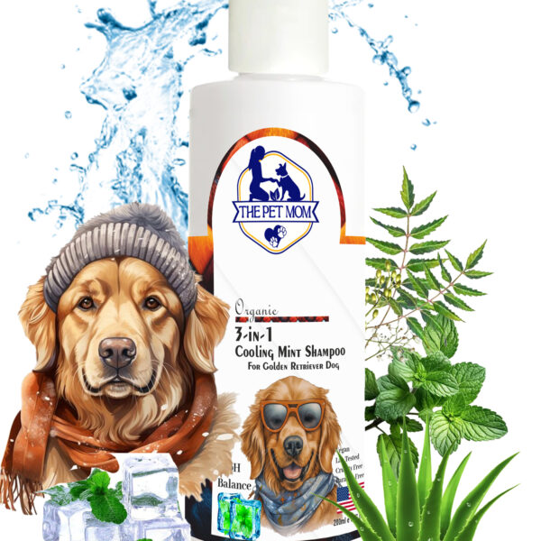 3 In 1 Cooling Mint Shampoo For Golden Retriever Dog - 200ml