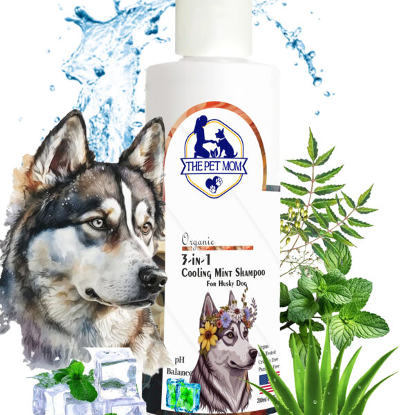 3 In 1 Cooling Mint Shampoo For Husky Dog - 200ml