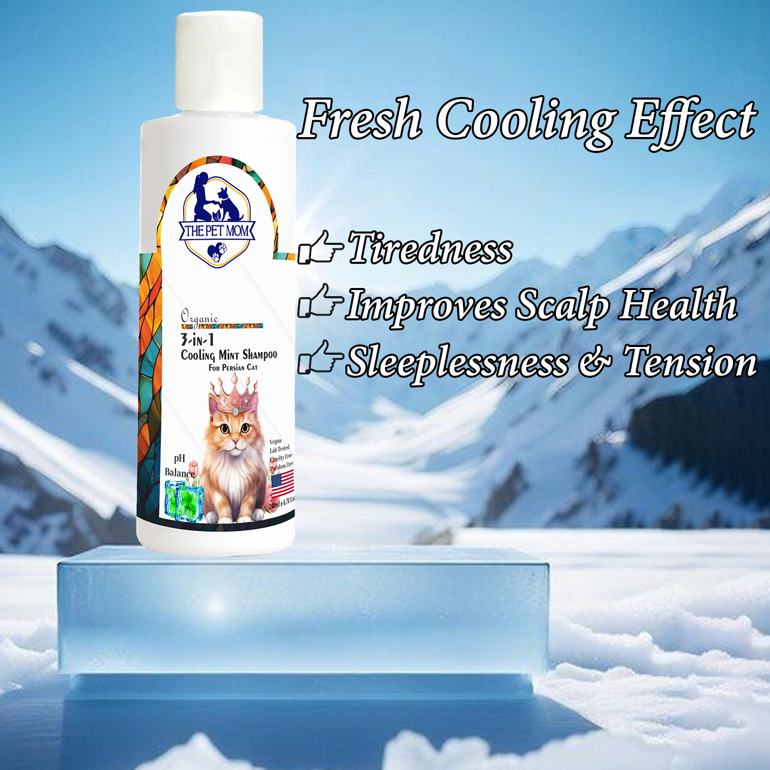 3 In 1 Cooling Mint Shampoo For Persian Cat - 200ml - Image 4