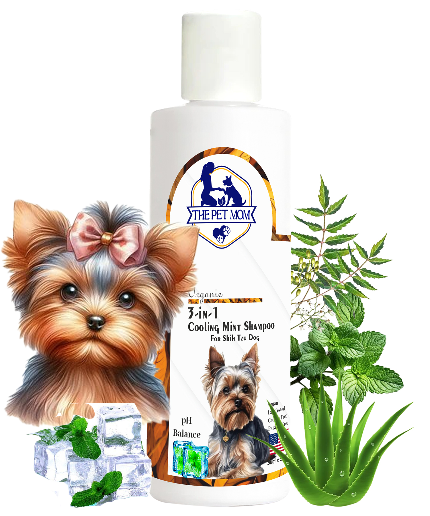 3 In 1 Cooling Mint Shampoo For Shih Tzu Dog - 200ml - Image 4