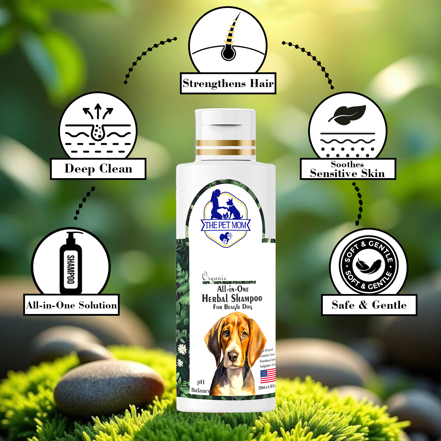 All-in-One Herbal Shampoo For Dog - 200ml - Image 2