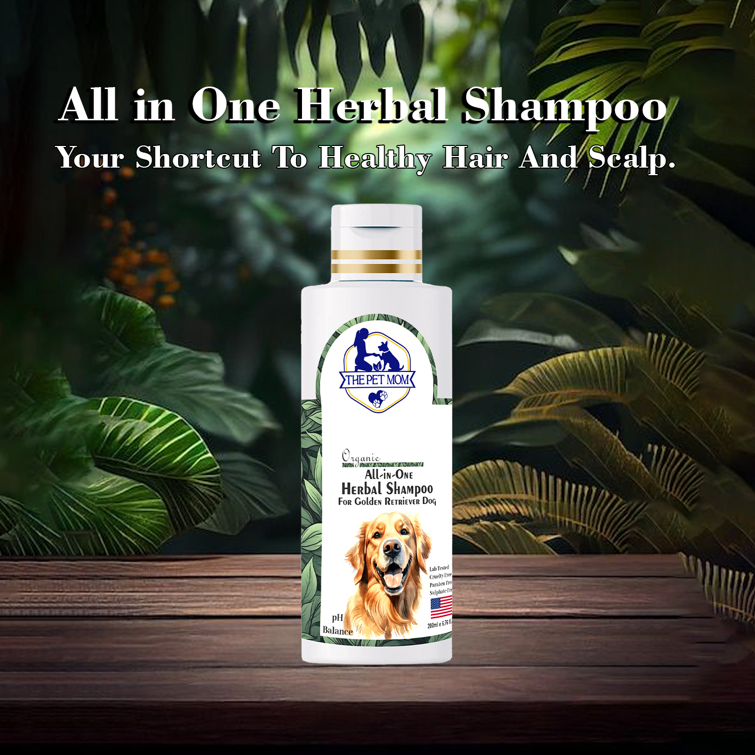 All-in-One Herbal Shampoo For Golden Retriever Dog - 200ml - Image 3