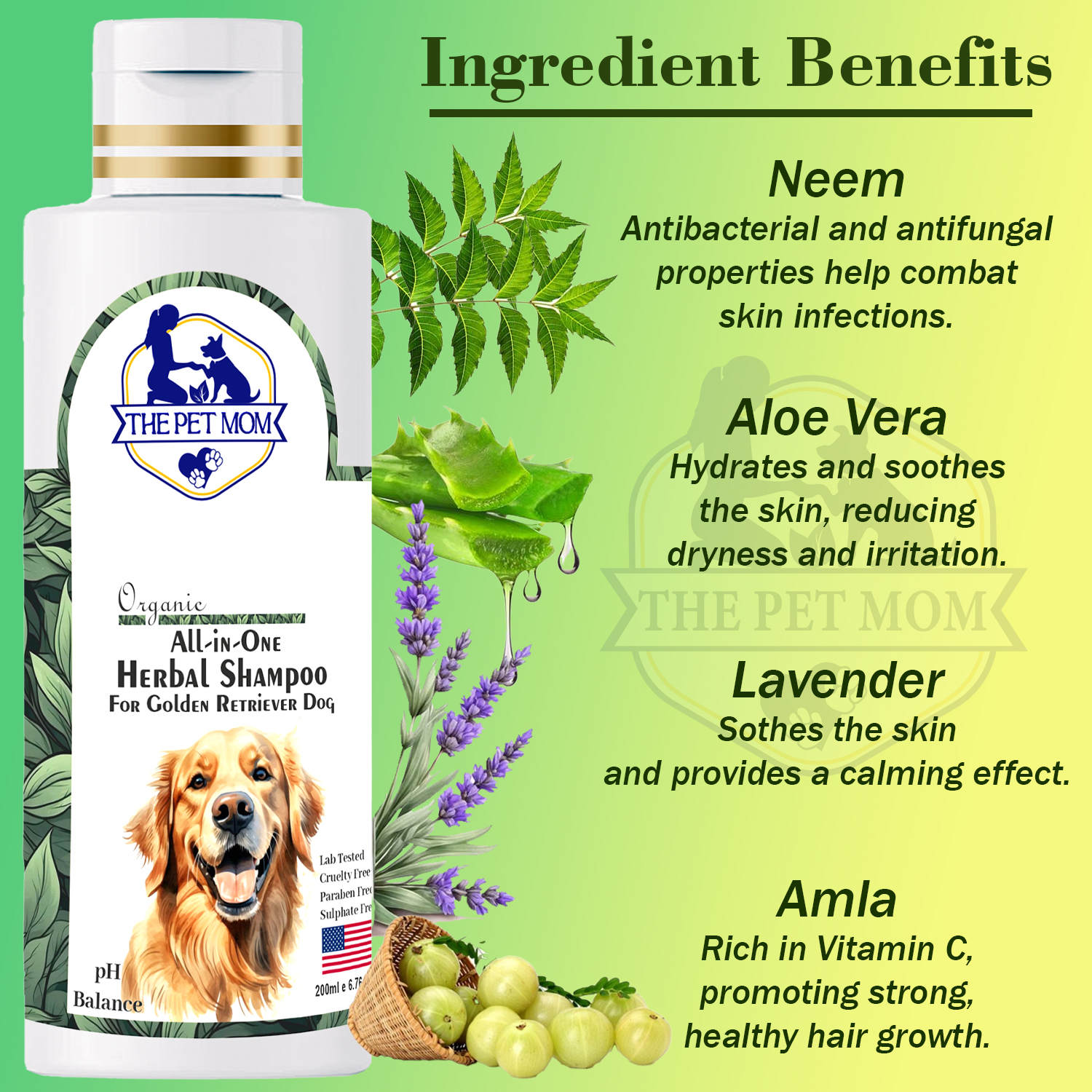 All-in-One Herbal Shampoo For Golden Retriever Dog - 200ml - Image 4