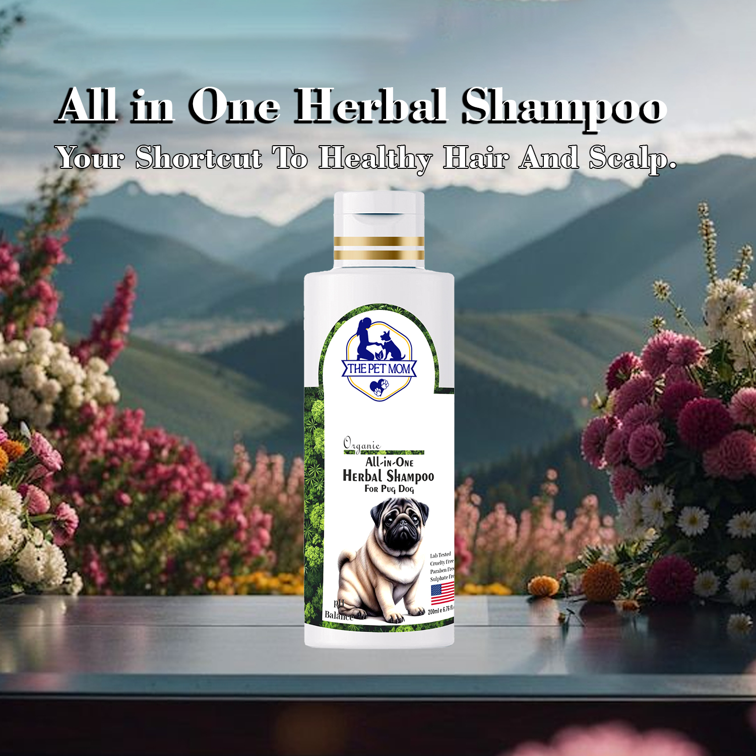 All-in-One Herbal Shampoo For Pug Dog - 200ml - Image 2