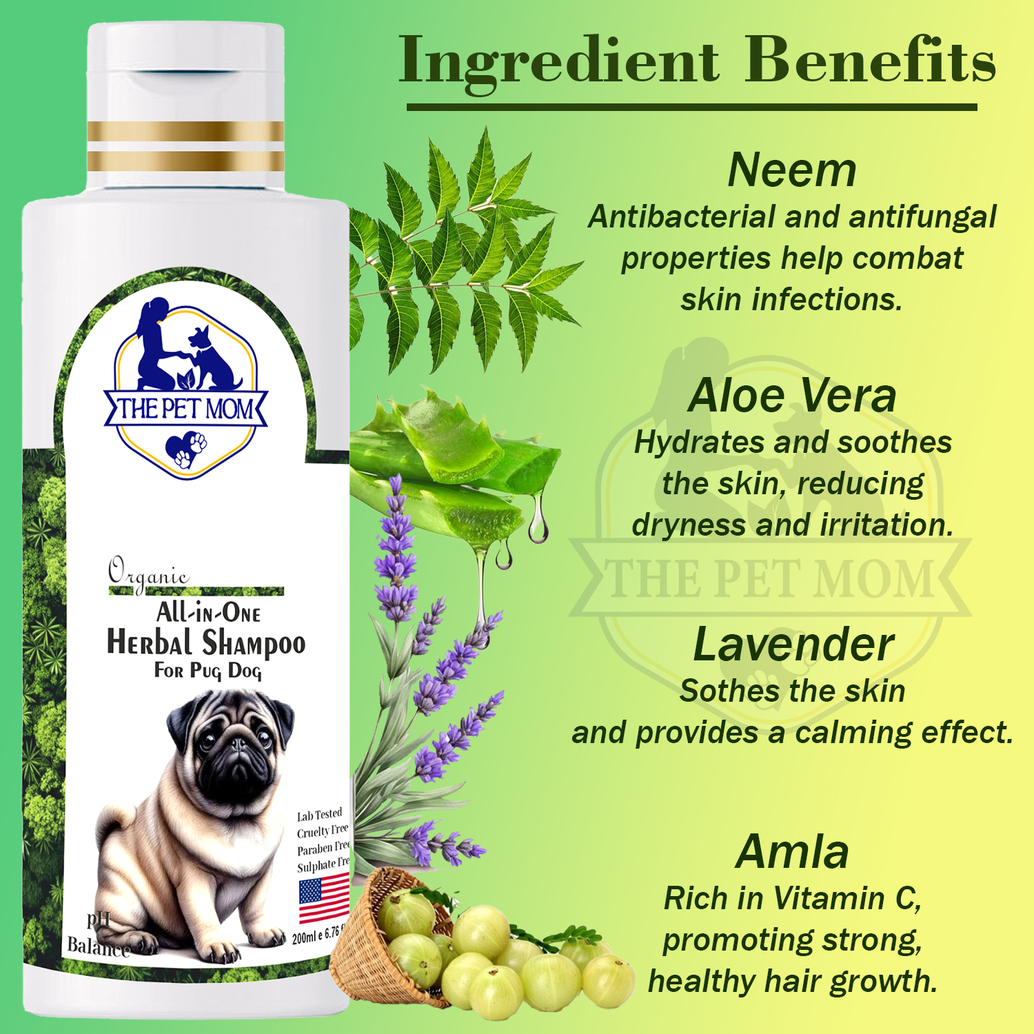 All-in-One Herbal Shampoo For Pug Dog - 200ml - Image 4