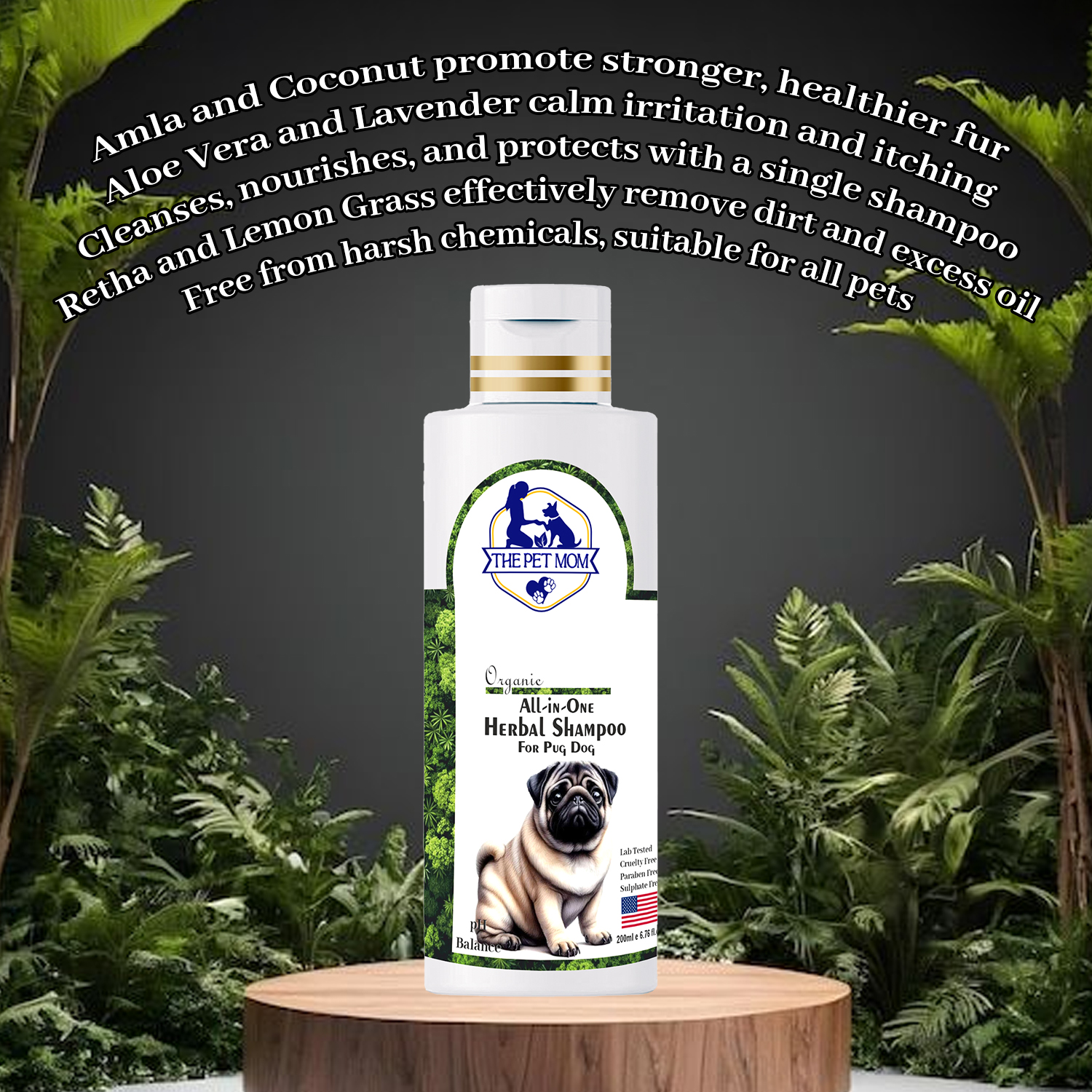 All-in-One Herbal Shampoo For Pug Dog - 200ml - Image 5