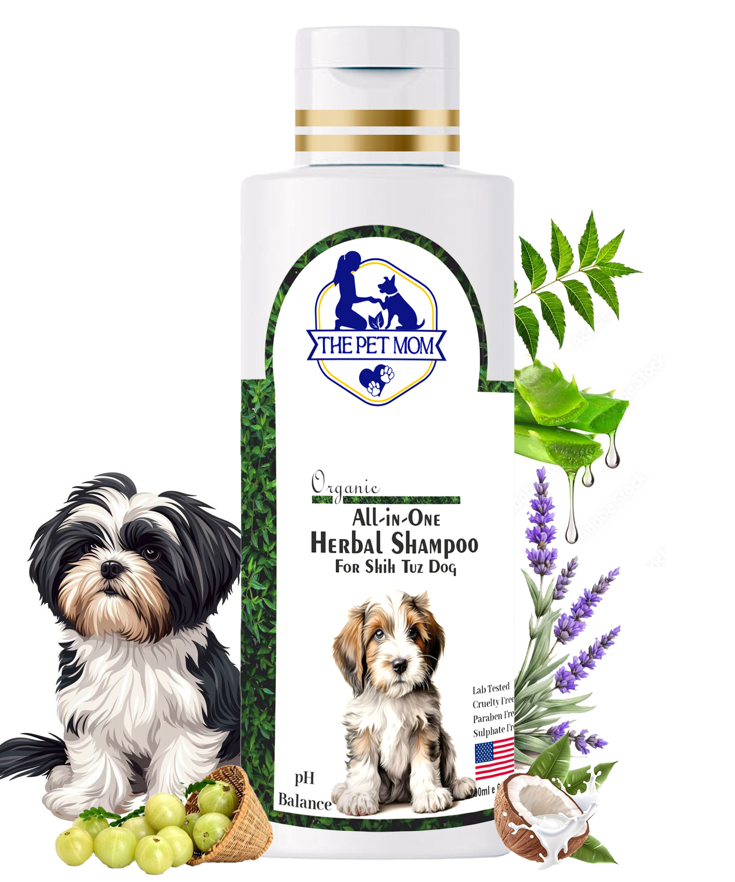 All-in-One Herbal Shampoo For Shih Tzu Dog - 200ml