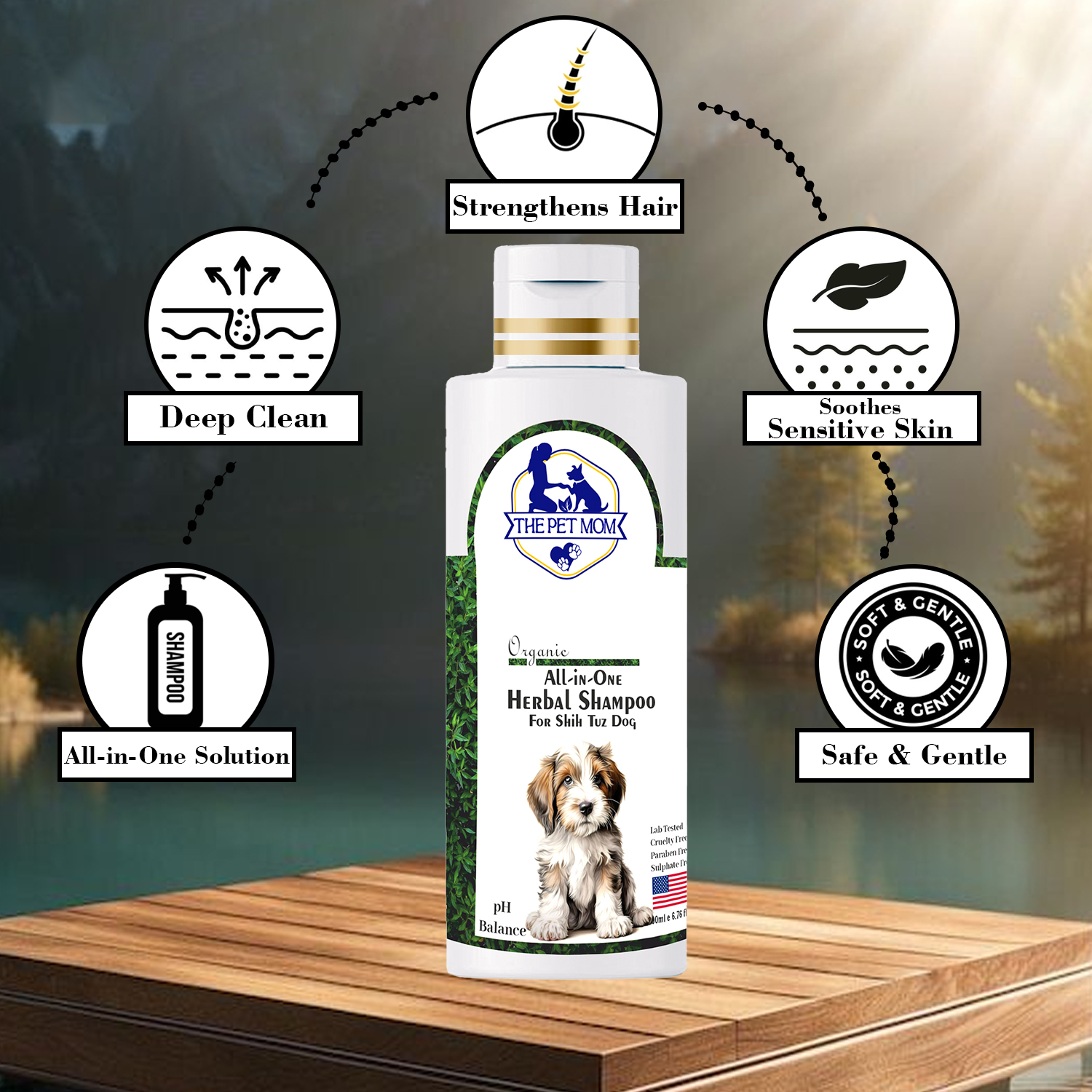 All-in-One Herbal Shampoo For Shih Tzu Dog - 200ml - Image 3