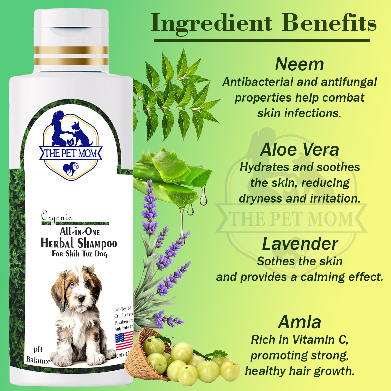 All-in-One Herbal Shampoo For Shih Tzu Dog - 200ml - Image 4