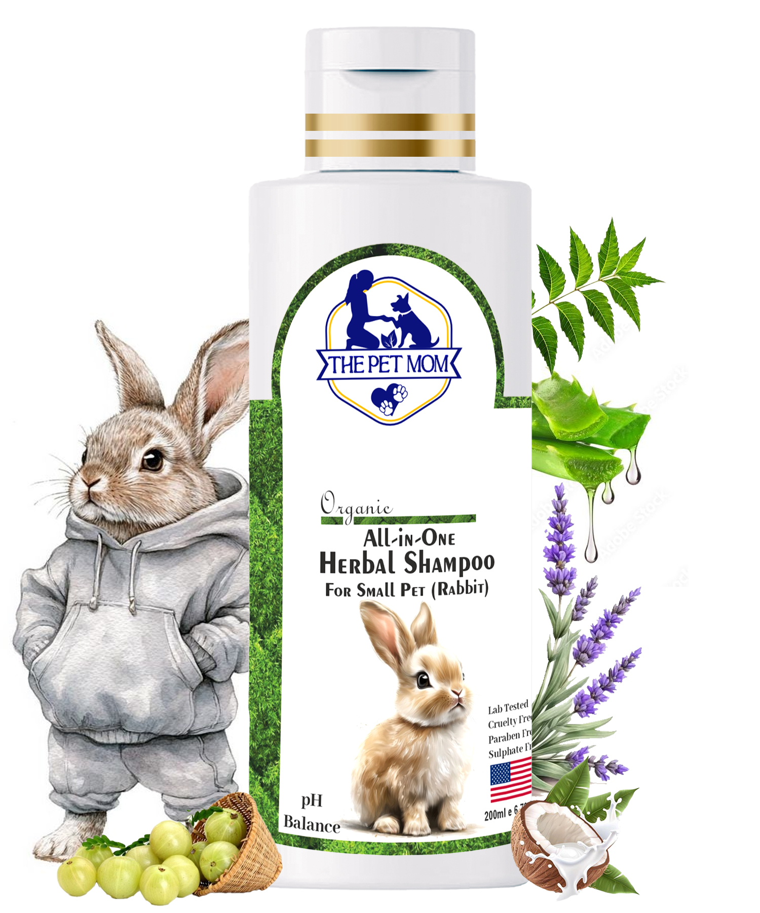 All-in-One Herbal Shampoo For Small Pet (Rabbit) - 200ml