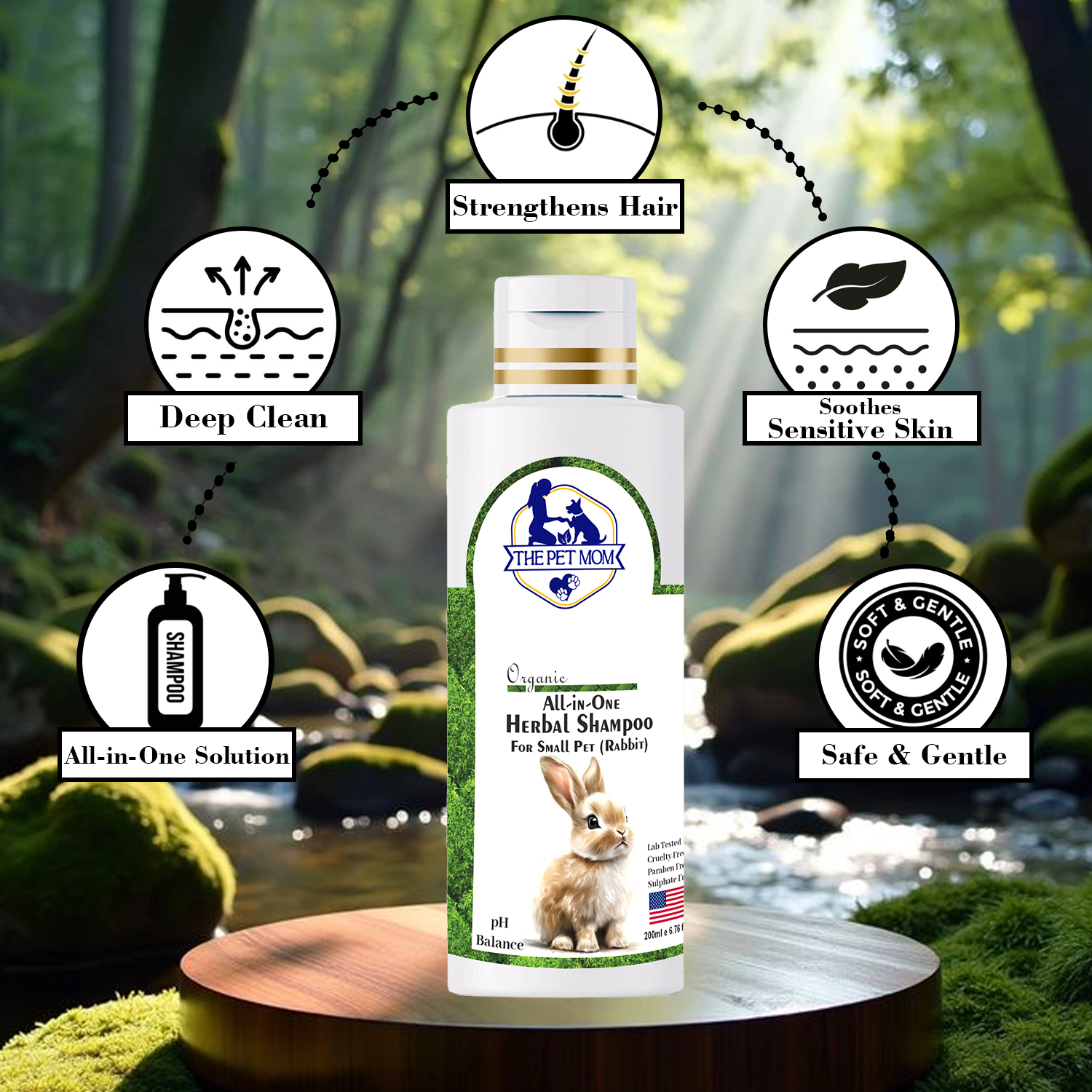All-in-One Herbal Shampoo For Small Pet (Rabbit) - 200ml - Image 3