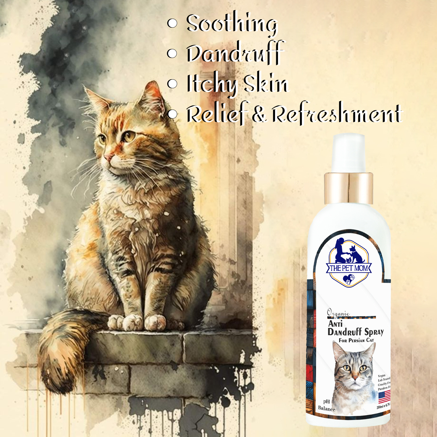 Anti Dandruff Spray For Persian Cat - 200ml - Image 2