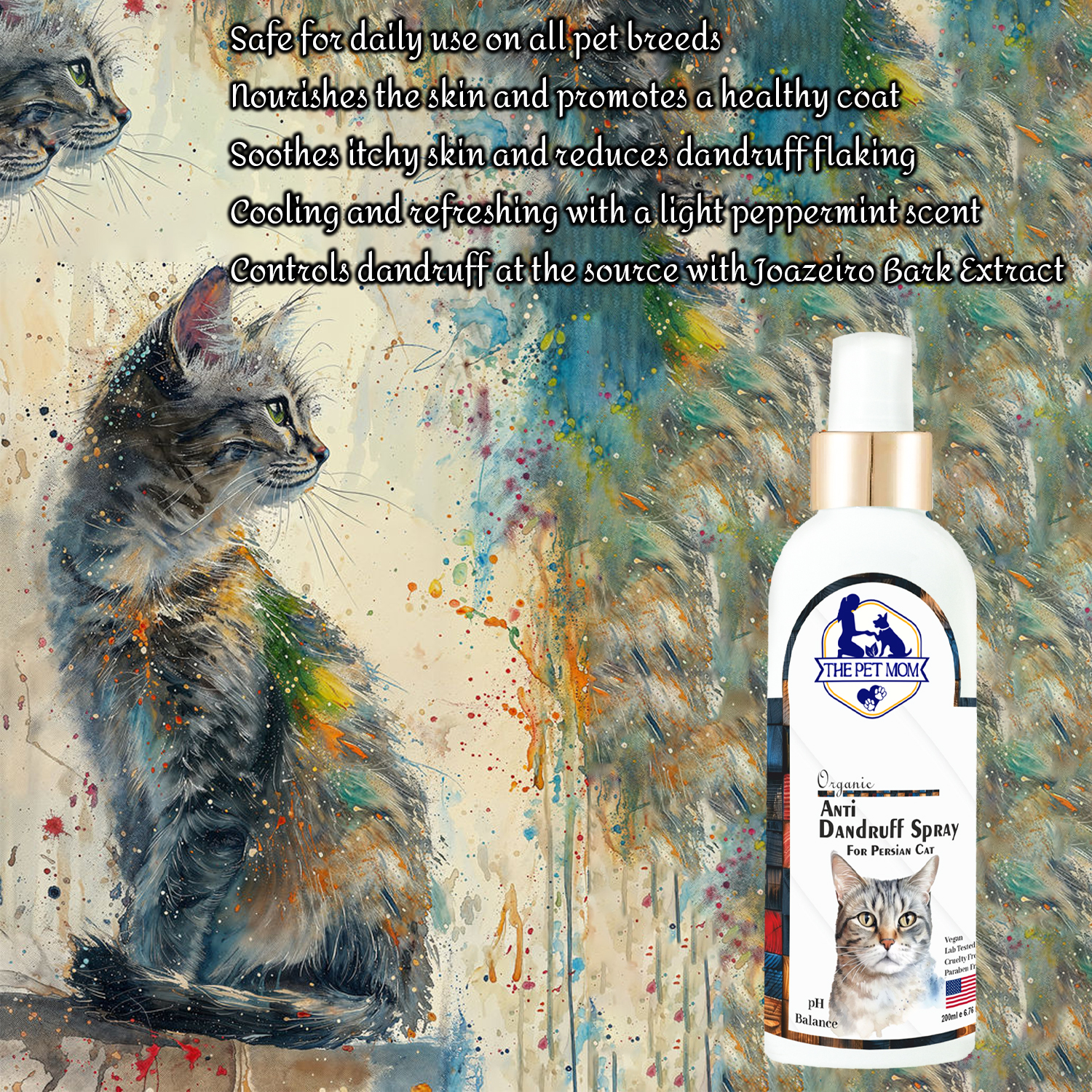 Anti Dandruff Spray For Persian Cat - 200ml - Image 4