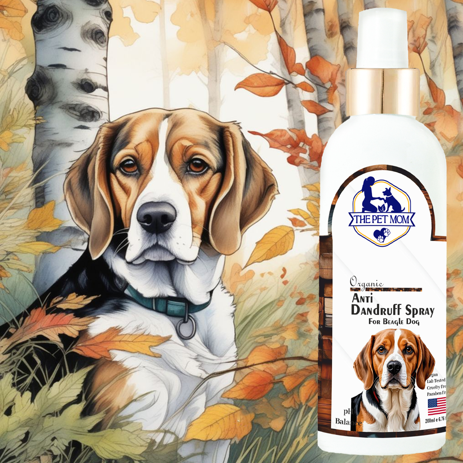 Anti-Dandruff Spray for Beagle Dog - 200ml - Image 3